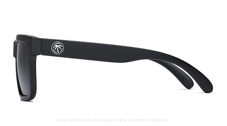 HEAT WAVE HD Polarized Sunglasses For Men Sports Eyewear Mirror Square Sun Glasses Fashion Women Shades UV400 Black Goggles