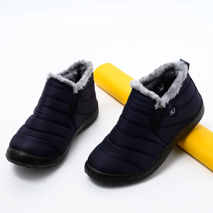 Men Boots Waterproof Winter Boots Lightweight Snow Boots Warm Fur Men Shoes Plus Size 47 Unisex Ankle Boots Slip on Casual Shoes