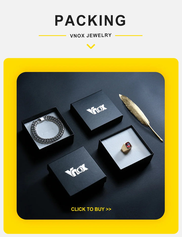 Vnox Mens Stylish Geometric Rectangle Pendant Necklace,Stainless Steel Length Adjustable Box Chain, Male Jewelry Gift