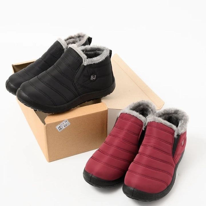 Men Boots Waterproof Winter Boots Lightweight Snow Boots Warm Fur Men Shoes Plus Size 47 Unisex Ankle Boots Slip on Casual Shoes