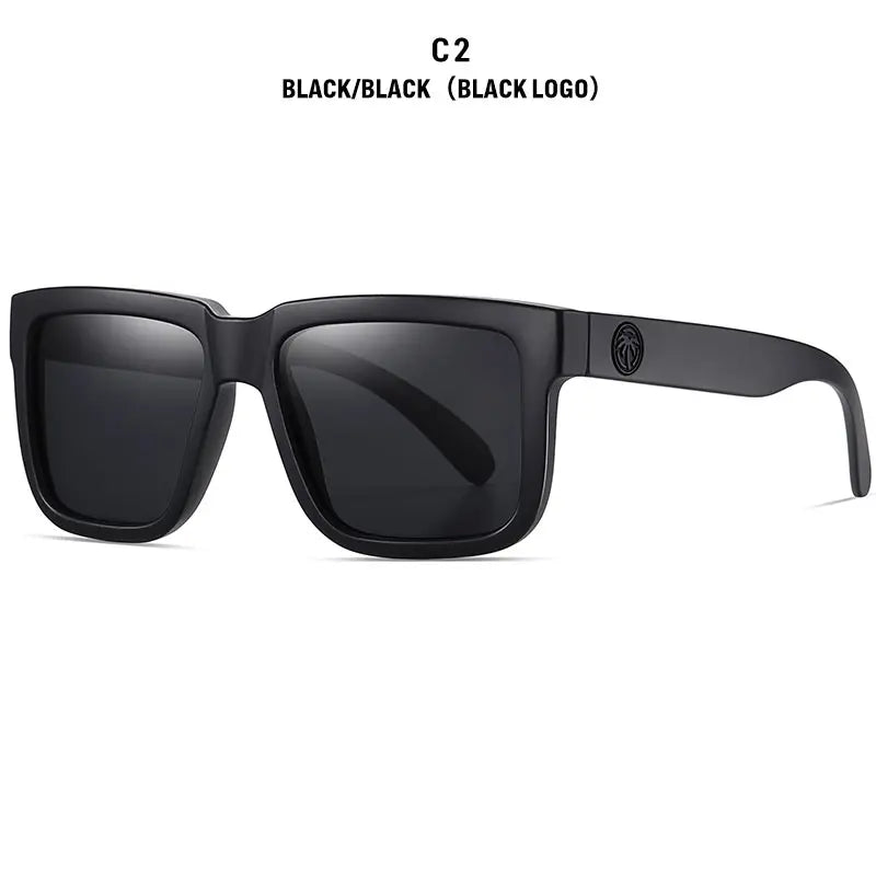 HEAT WAVE HD Polarized Sunglasses For Men Sports Eyewear Mirror Square Sun Glasses Fashion Women Shades UV400 Black Goggles