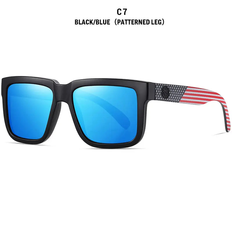 HEAT WAVE HD Polarized Sunglasses For Men Sports Eyewear Mirror Square Sun Glasses Fashion Women Shades UV400 Black Goggles