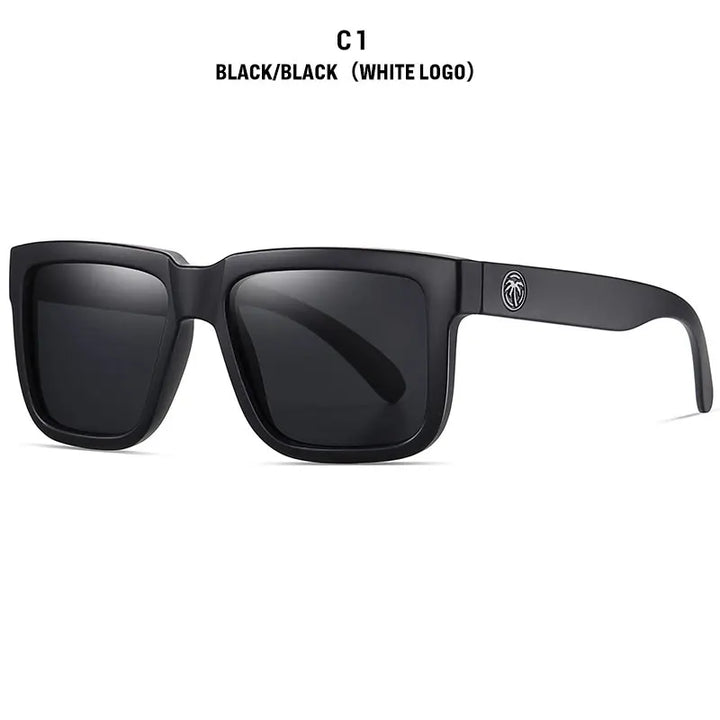 HEAT WAVE HD Polarized Sunglasses For Men Sports Eyewear Mirror Square Sun Glasses Fashion Women Shades UV400 Black Goggles