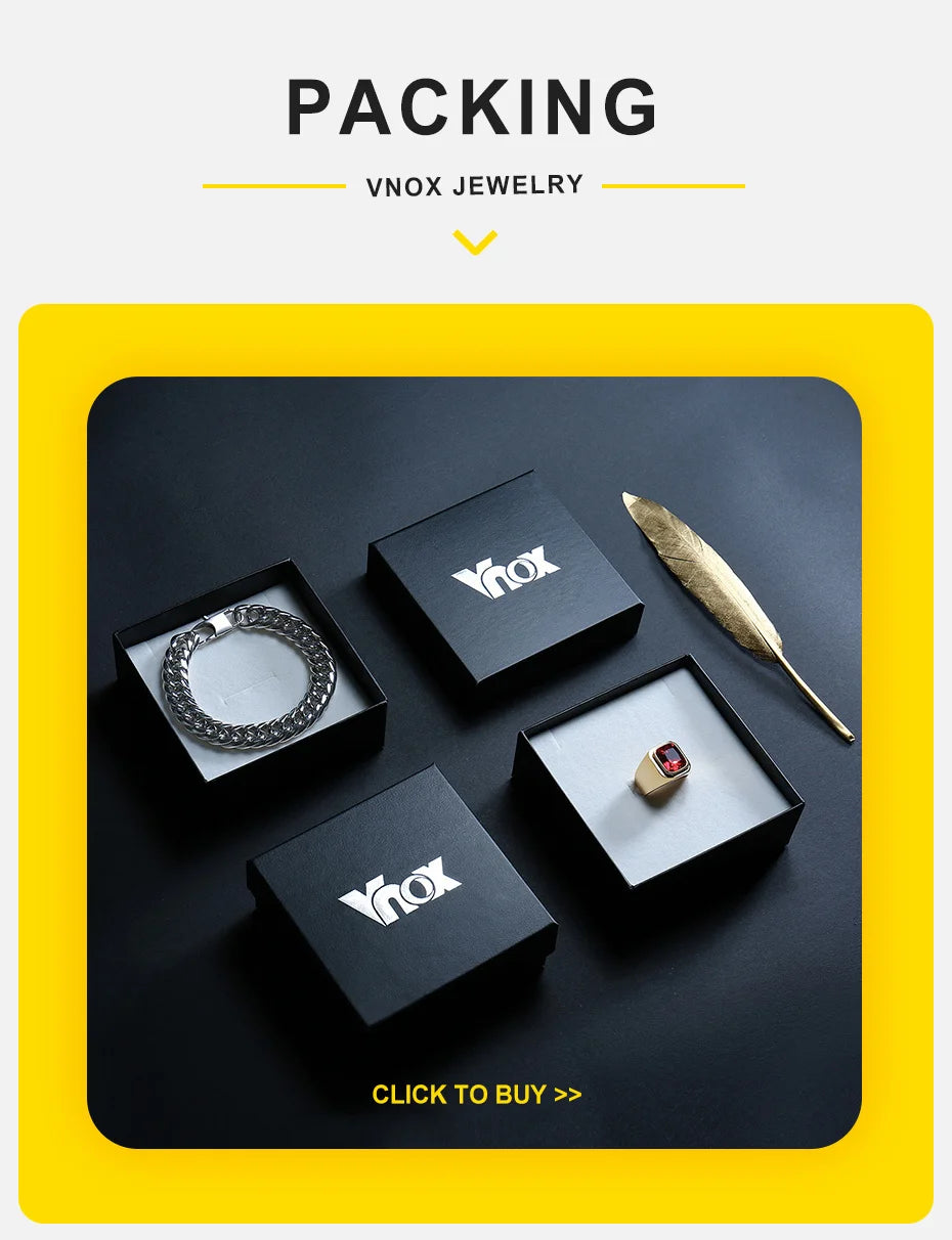 Vnox 13mm Tridant Signet Ring for Men, Stainless Steel Geometric Top Stamp Finger Band, Cool Real Man Jewelry