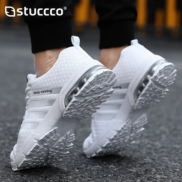 Breathable Casual White Slip-On Sneakers
