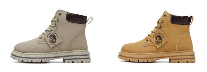 Men Leather Shoes High Top Boots Fashion Motorcycle Ankle Boots Men Winter Boots Man Shoes Lace-Up Botas Hombre Spring Hot Sale