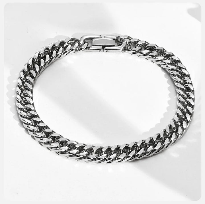 Vnox Men's Stainless Steel Link Chain Miami Cuban Bracelet