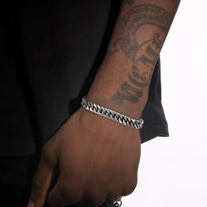 Vnox Men's Stainless Steel Link Chain Miami Cuban Bracelet